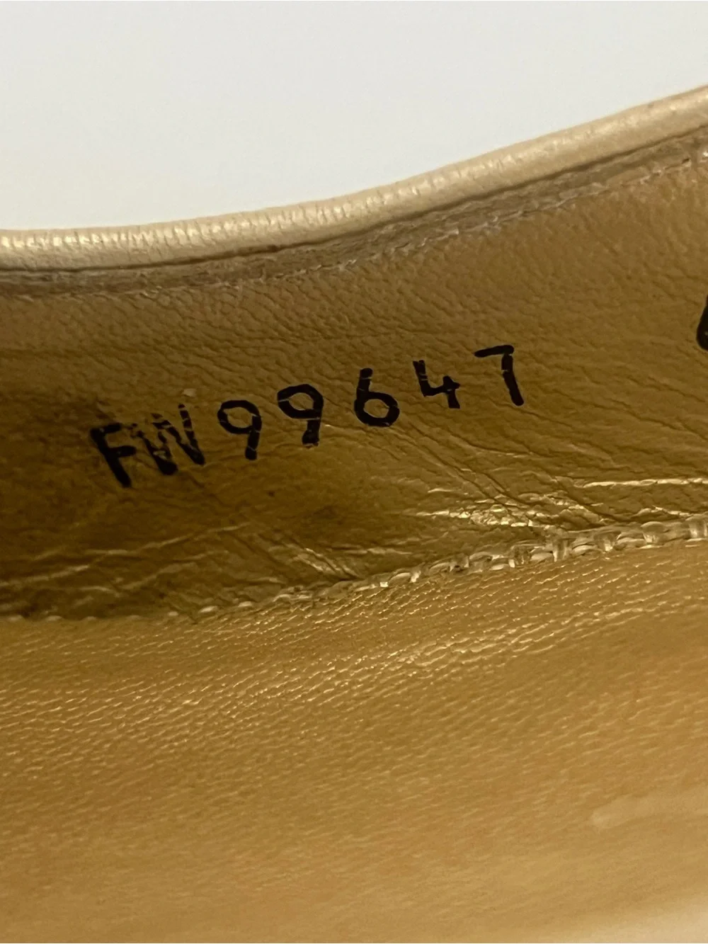 Stuart Weitzman Metallic Gold Peep-Toe Wedge Slingbacks - Picture 3 of 16